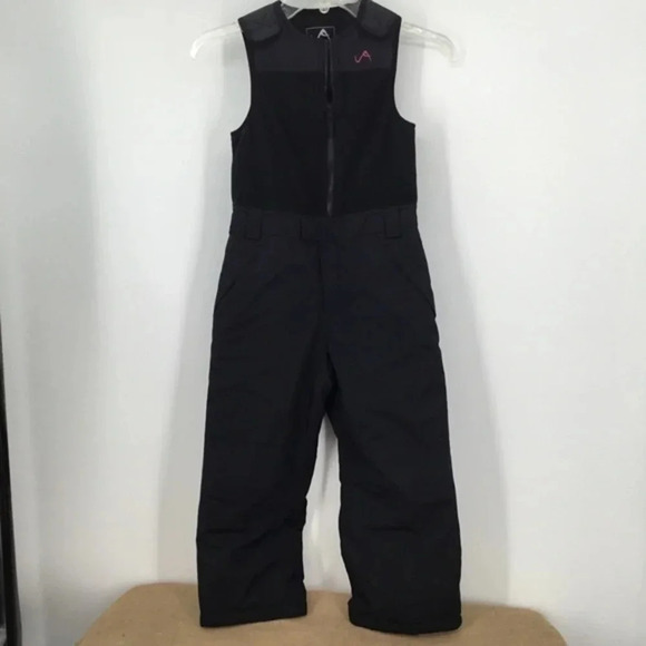 Vertical’9 Girls Black Ski/Snow Bib Overalls - Picture 1 of 8